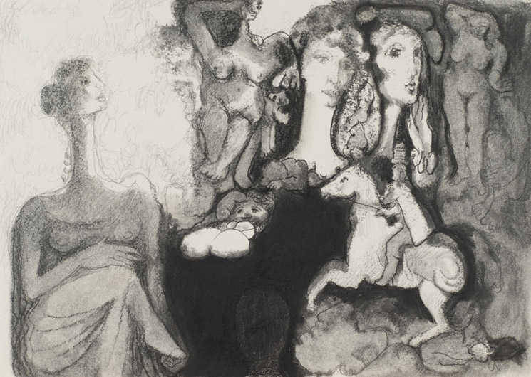 Fairy Tale with long necked ladies